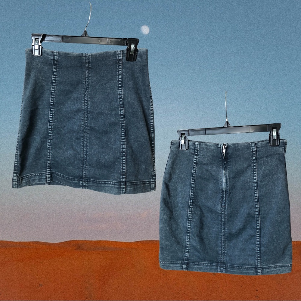 Free People denim miniskirt